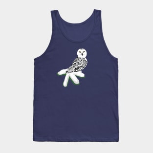 Snowy Owl Digital Art Tank Top